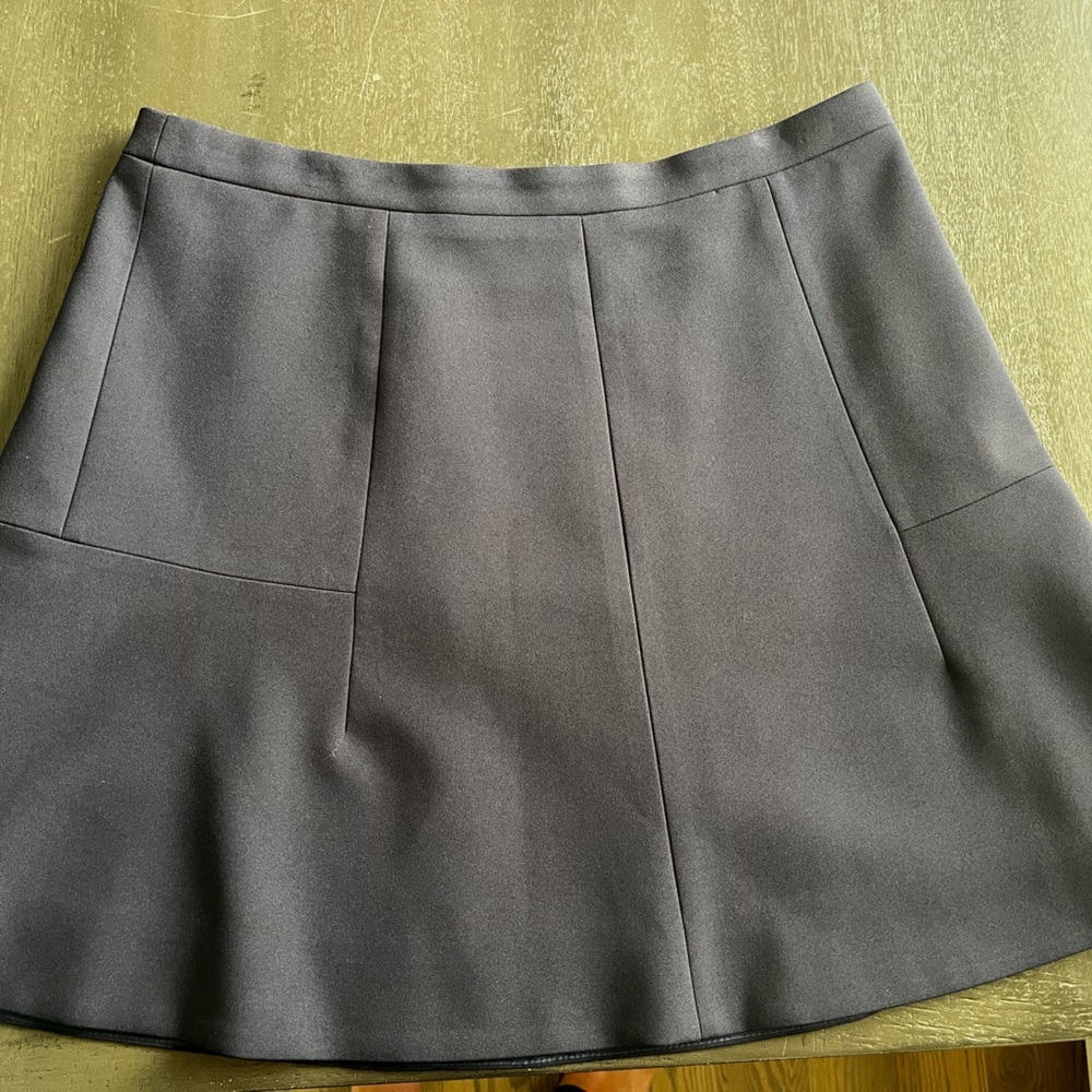 J.Crew Navy Blue Asymmetrical Seam A-Line Mini Skirt Size 10 Preppy Classic - Picture 6 of 7